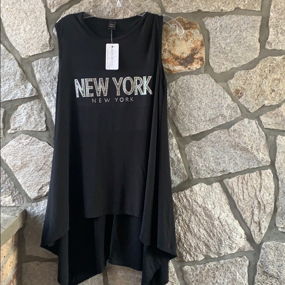 NWT Phantom Broadway NewYork Embellished tunic Top
